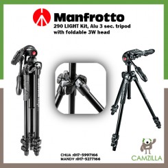 Manfrotto 290 LIGHT Kit, Alu 3 sec. tripod with foldable 3W head MK290LTA3-3W